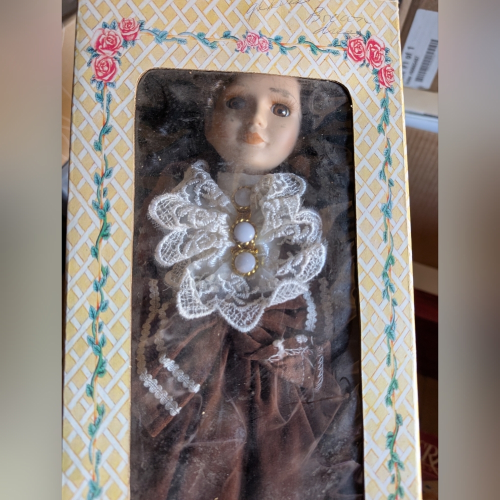 Porcelain Doll with Lace Collar
